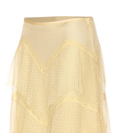 Twinset Midi Skirt In Yellow