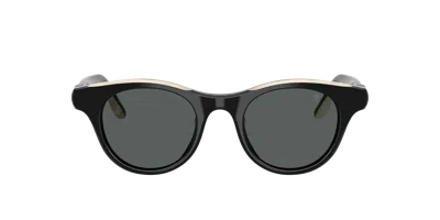 Brunello Cucinelli Bc4016s Acetate Round Sunglasses In Eclisse