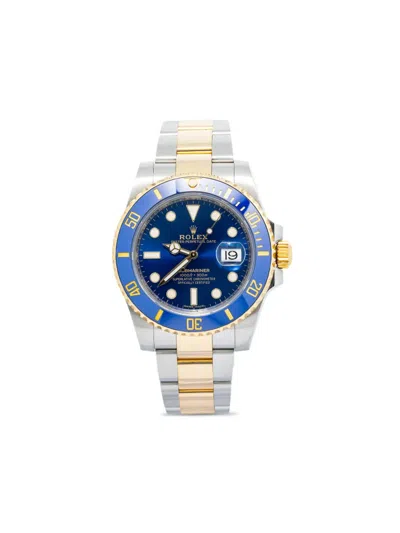 Pre-owned Rolex  Submariner 40mm In 蓝色
