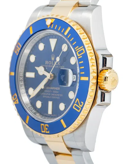 Pre-owned Rolex  Submariner 40mm In 蓝色