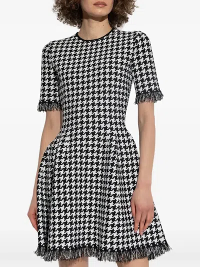 Alexander Mcqueen Dress Mcqueen Woman Color Black In Gray