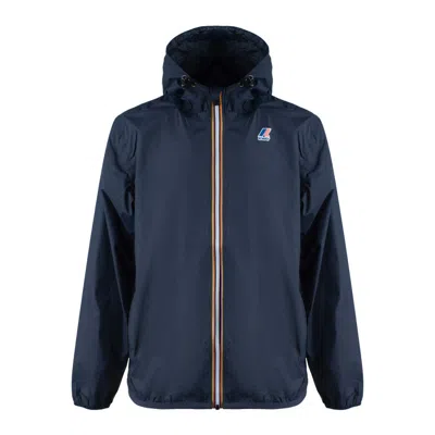 K-way Le Vrai 3.0 Claude Warm Man Jacket Black Size Xxl Polyamide In Blue
