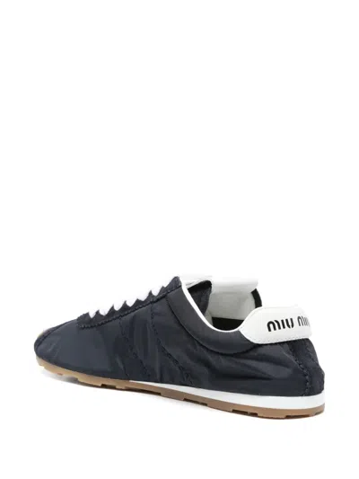 Miu Miu Nylon Sneakers In Blue