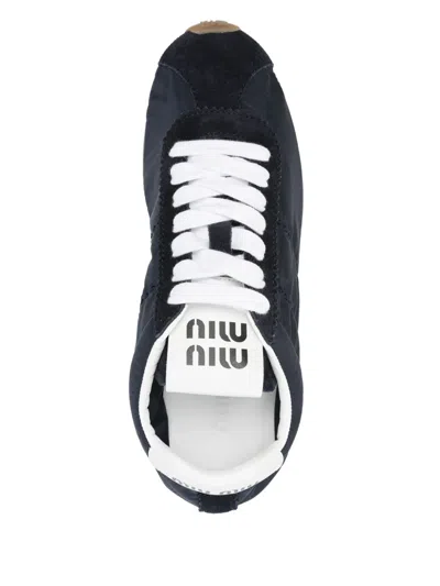 Miu Miu Nylon Sneakers In Blue