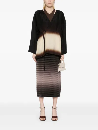 Less Rock Mit Farbverlauf-print In Braun