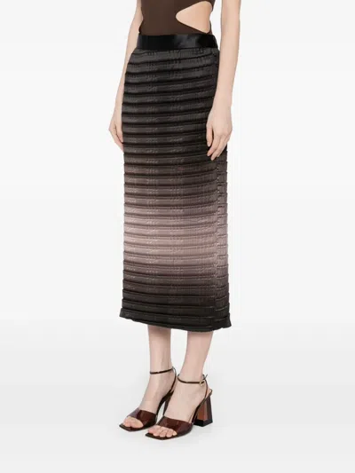 Less Rock Mit Farbverlauf-print In Braun