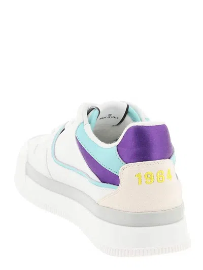 Dsquared2 Smooth Leather New Jersey Sneakers In White