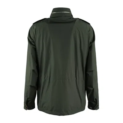 Moorer Denver Jacket With Buttoned Cuffs And Epaulettes In Green
