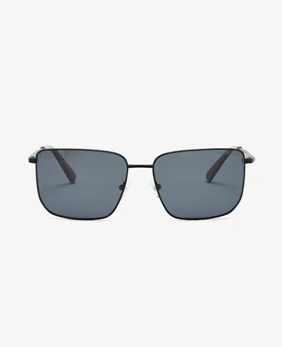 Kenneth Cole Square Titanium Sunglasses In Black