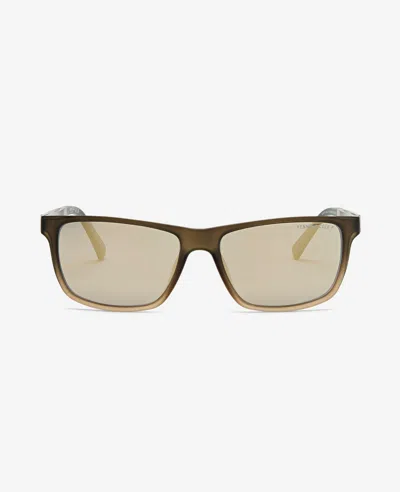Kenneth Cole Rectangular Ultem Sunglasses In Green