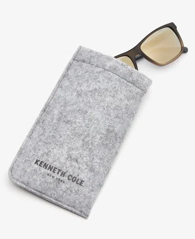Kenneth Cole Rectangular Ultem Sunglasses In Green