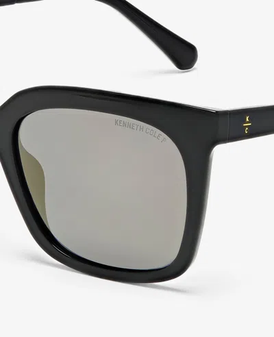 Kenneth Cole Square Injected Sunglasses In Black
