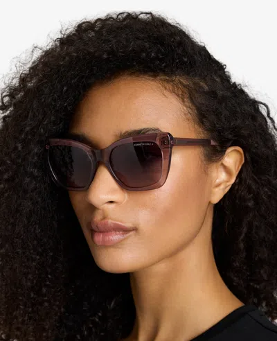 Kenneth Cole Cat Eye Acetate Sunglasses In Violet