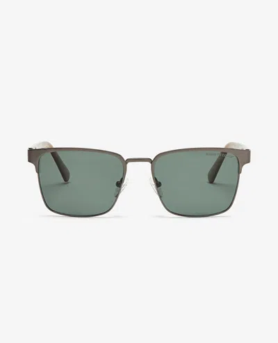 Kenneth Cole Square Metal Sunglasses In Gunmetal