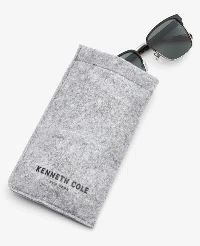 Kenneth Cole Square Metal Sunglasses In Black