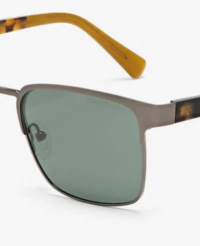 Kenneth Cole Square Metal Sunglasses In Gunmetal