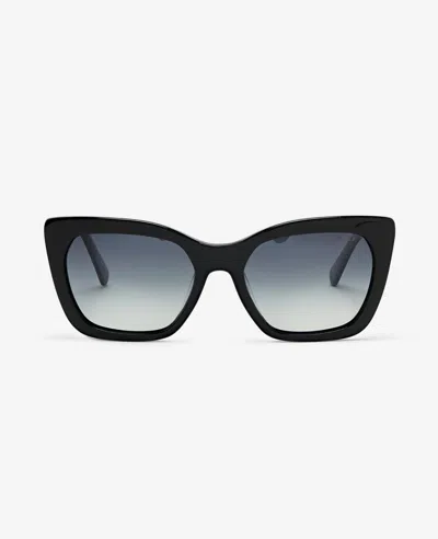 Kenneth Cole Cat Eye Acetate Sunglasses In Black