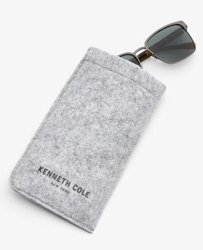 Kenneth Cole Square Metal Sunglasses In Gunmetal