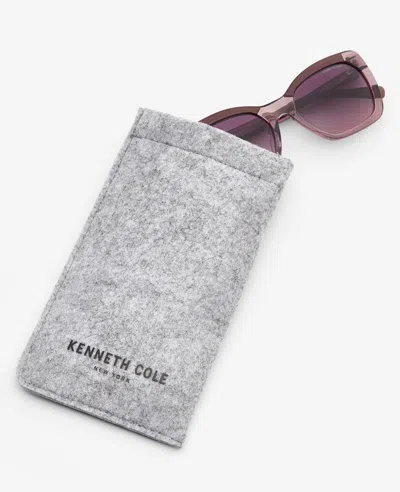 Kenneth Cole Cat Eye Acetate Sunglasses In Violet
