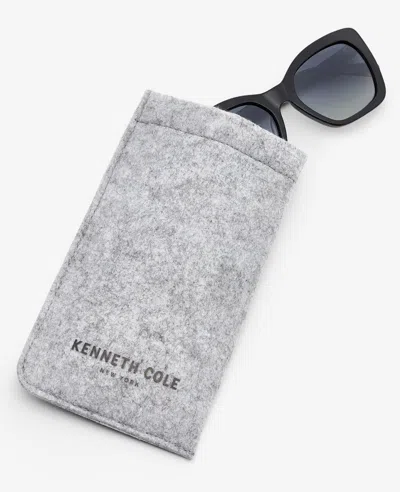 Kenneth Cole Cat Eye Acetate Sunglasses In Black