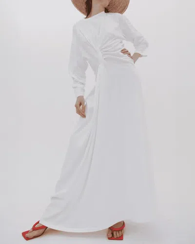 A.w.a.k.e. Knotted Jersey Dress In White