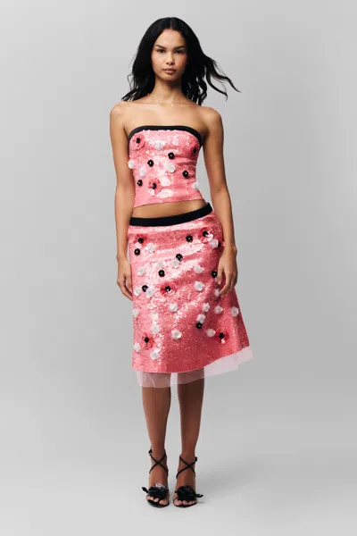 Danielle Guizio Ny Ambroise Sequin Skirt In Ballet Slipper