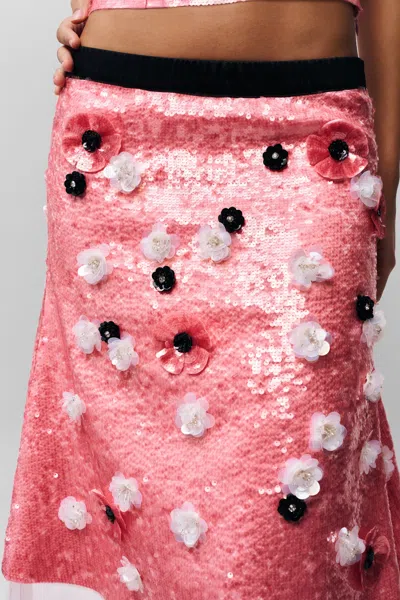 Danielle Guizio Ny Ambroise Sequin Skirt In Ballet Slipper