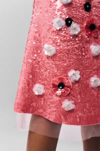 Danielle Guizio Ny Ambroise Sequin Skirt In Ballet Slipper