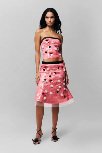 Danielle Guizio Ny Ambroise Sequin Skirt In Ballet Slipper