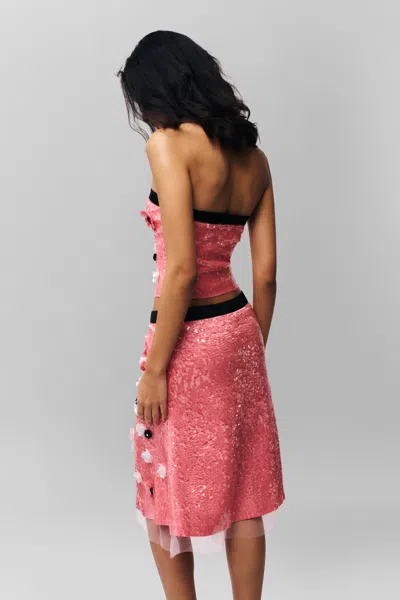 Danielle Guizio Ny Ambroise Sequin Skirt In Ballet Slipper