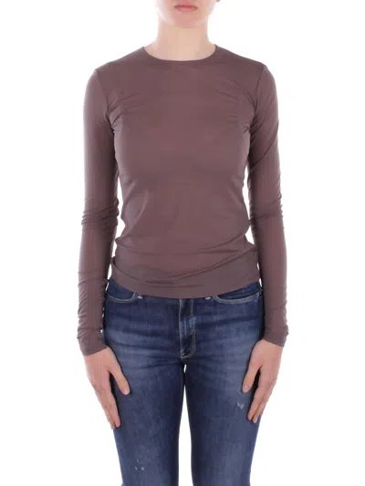 Mm Max Mara T-shirts And Polos In Fango Marrone