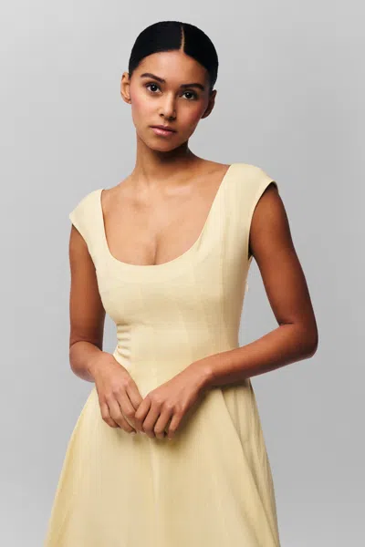 Danielle Guizio Ny Leila Dress In Honey Butter