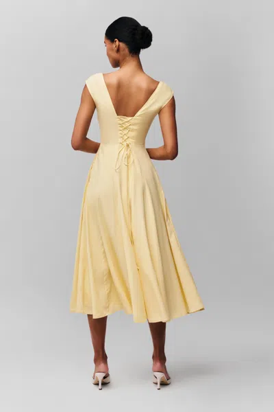 Danielle Guizio Ny Leila Dress In Honey Butter