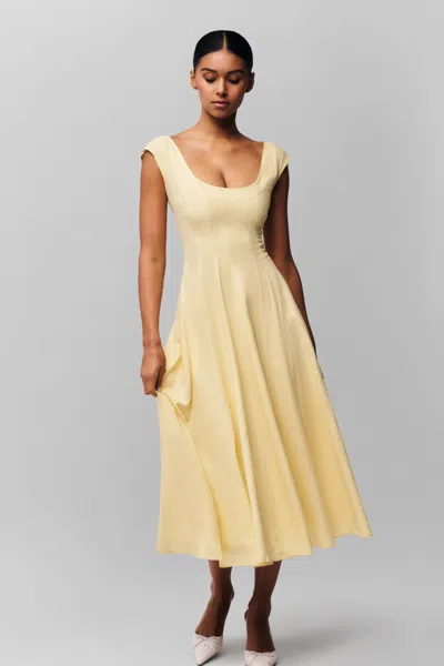 Danielle Guizio Ny Leila Dress In Honey Butter