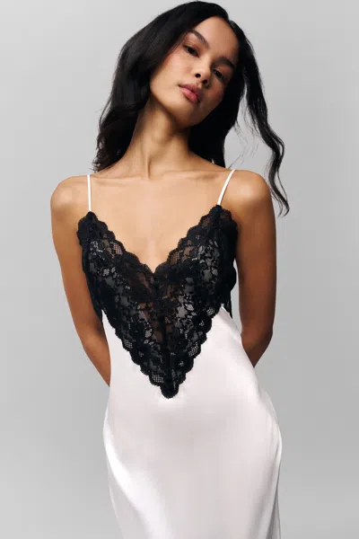 Danielle Guizio Ny Nova Slip Midi Dress In Ivory