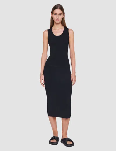 Joseph Viscose Rib Knit Skirt In Black
