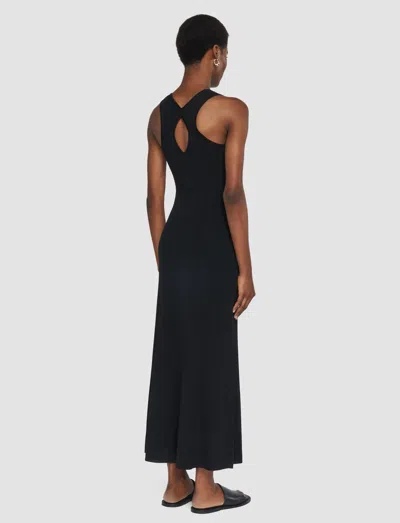 Joseph Womens Black Round-neck Sleeveless Ribbed-knit Maxi Dress In Black