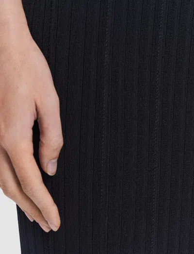Joseph Viscose Rib Knit Skirt In Black