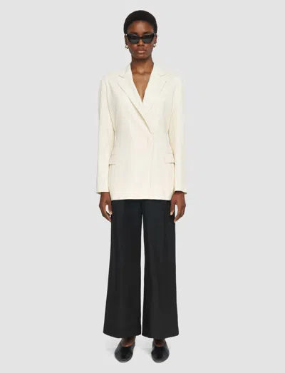 Joseph Womens Black Alana Wide-leg High-rise Wool-blend Trousers