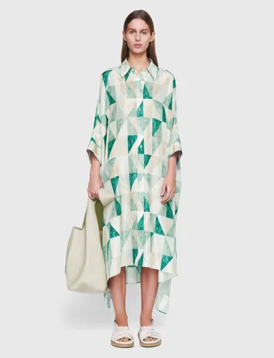 Joseph Dania Marble Print Silk Dress In Multicolour
