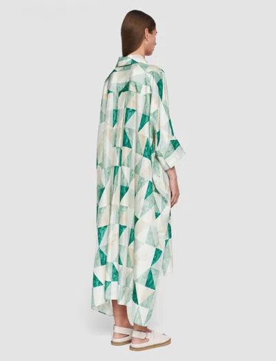 Joseph Dania Marble Print Silk Dress In Multicolour