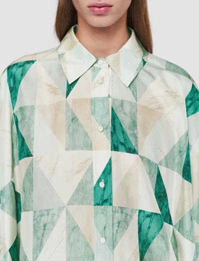 Joseph Dania Marble Print Silk Dress In Multicolour