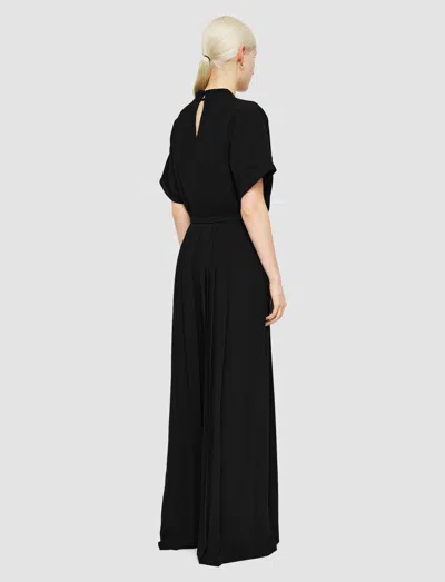 Joseph Sofia Airy Plissé Jumpsuit In Black