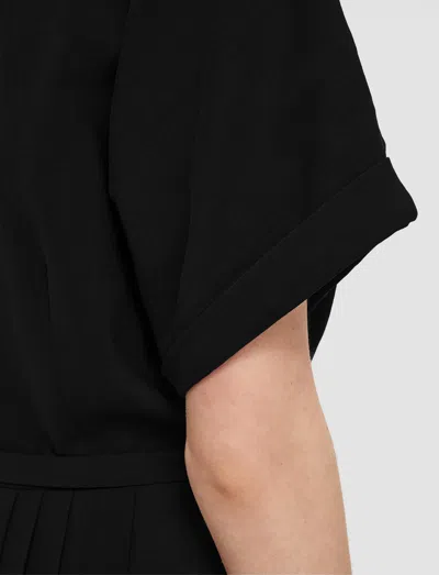 Joseph Sofia Airy Plissé Jumpsuit In Black