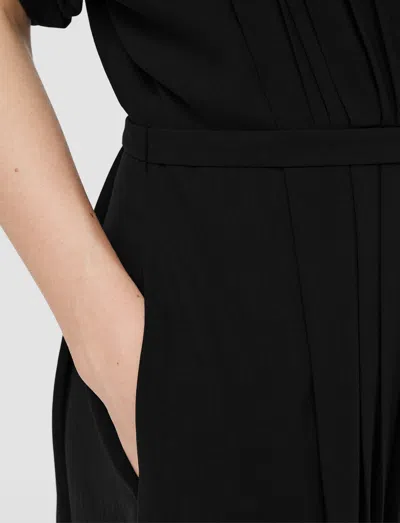 Joseph Sofia Airy Plissé Jumpsuit In Black