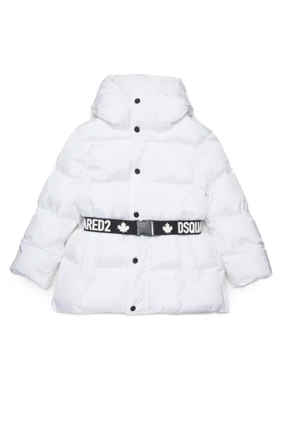 Dsquared2 Quilted Jacket In White