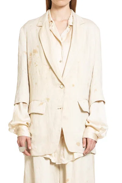 Uma Wang Woman Beige Blazers In Beige