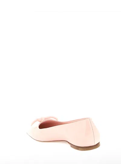Ferragamo Woman Ballet Flat With Asymmetric Bow In Pink