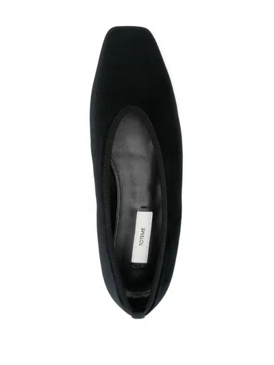 Totême Toteme Minimalist Velvet Ballerinas Shoes