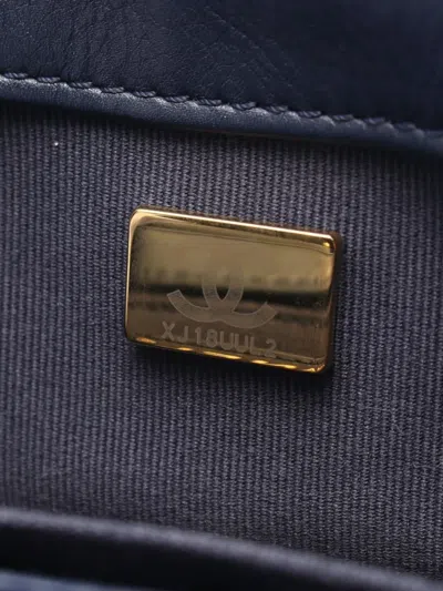 Pre-owned Chanel 2021 Diamond-quilted Two-way Bag In Blue